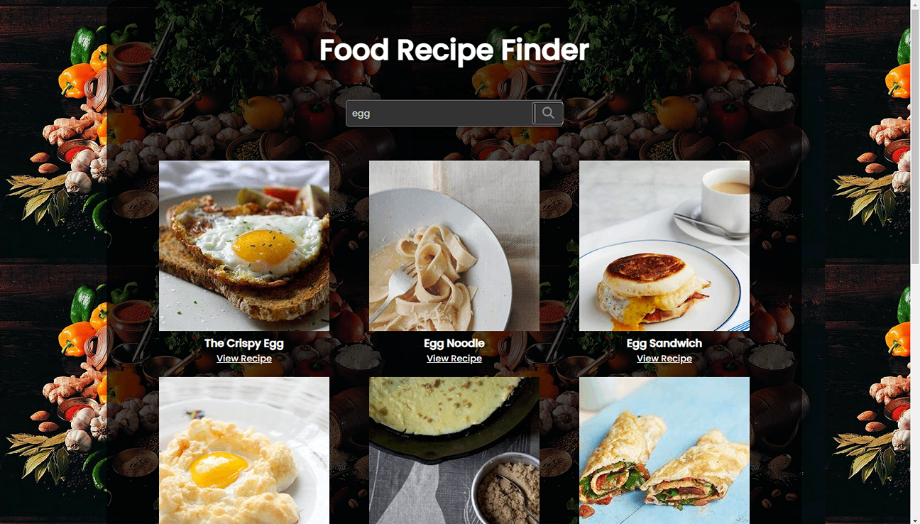 recipe finder based on ingredients - Koto